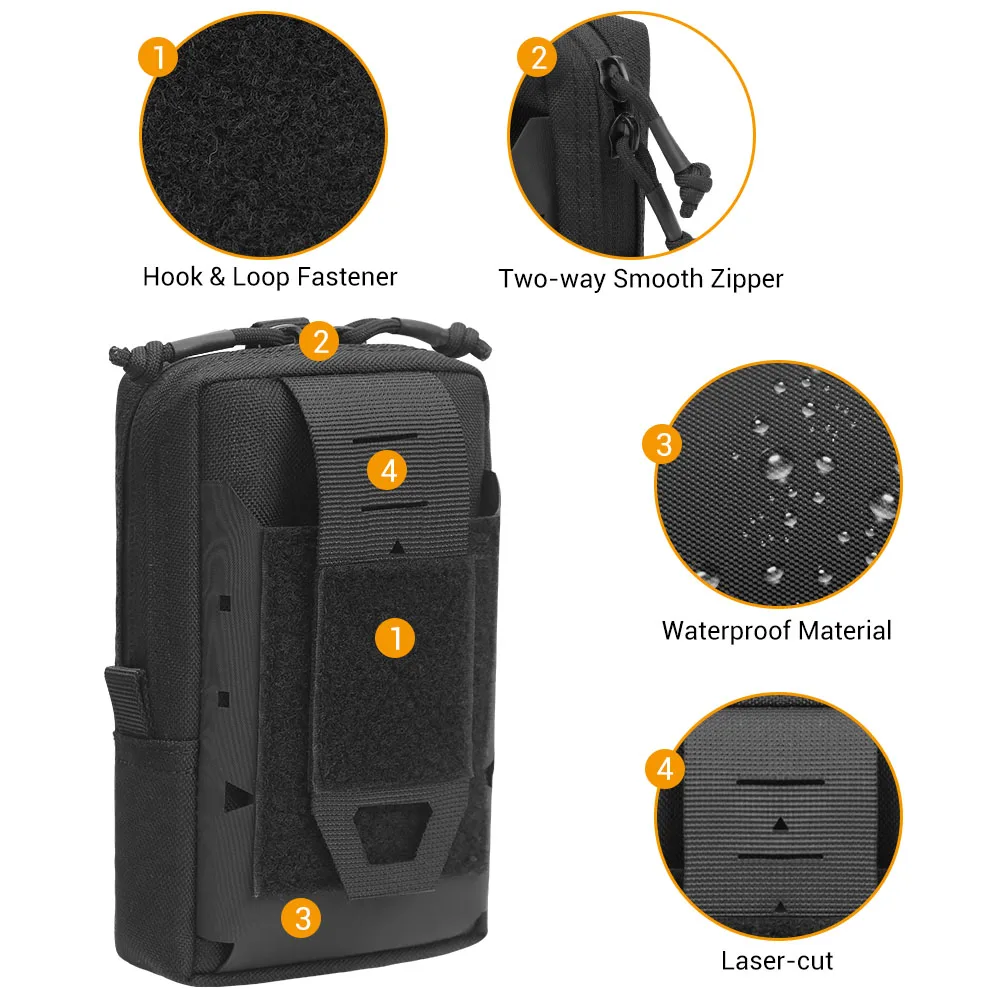 tactical molle pouch bag military waist bag outdoor vest pack purse phone case backpack accessory bag edc tool pack for hunting free global shipping