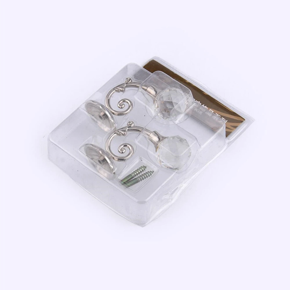 2 Pieces Crystal Metal Wall Hook Curtain Accessories Home Decoration | Дом и сад