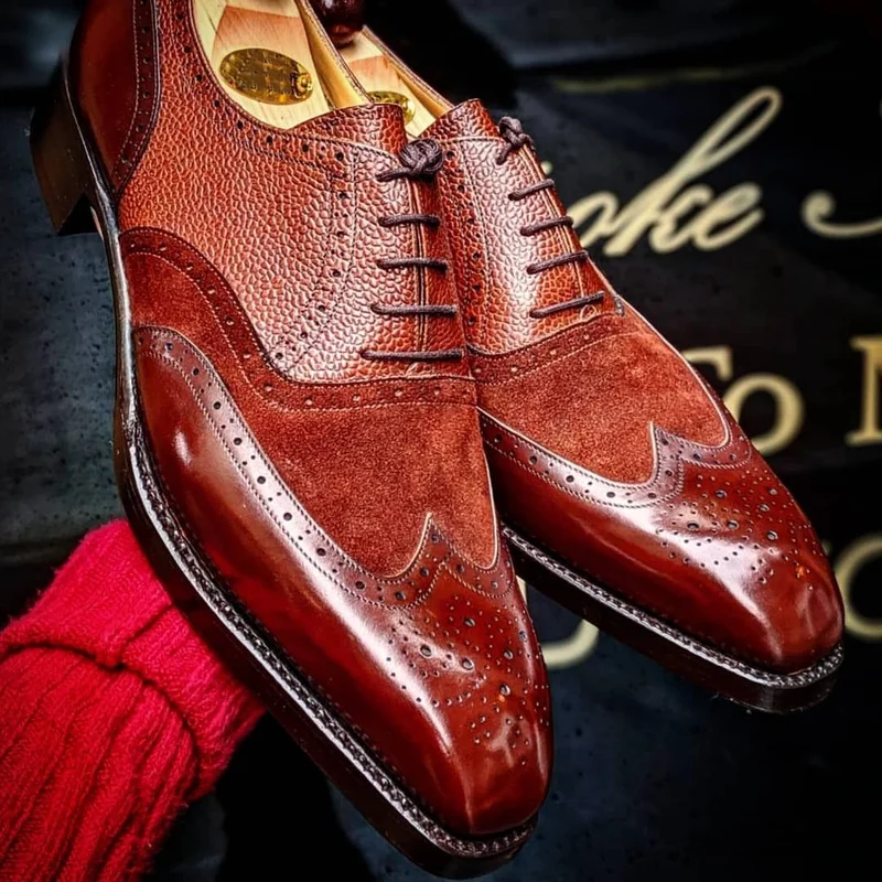 

Men's Dress Shoes Newest Pu Leather Lace-up Business Shoes Male Casual Classic Vintage Wedding Shoes Zapatos Para Hombre HA730