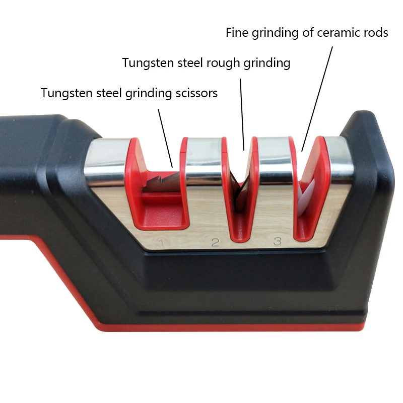 Urijk Manual Tungsten Knife Sharpener 3 Stage Steel Diamond Ceramic Grind Whetstone Kitchen Quick Sharpening Tools | Дом и сад