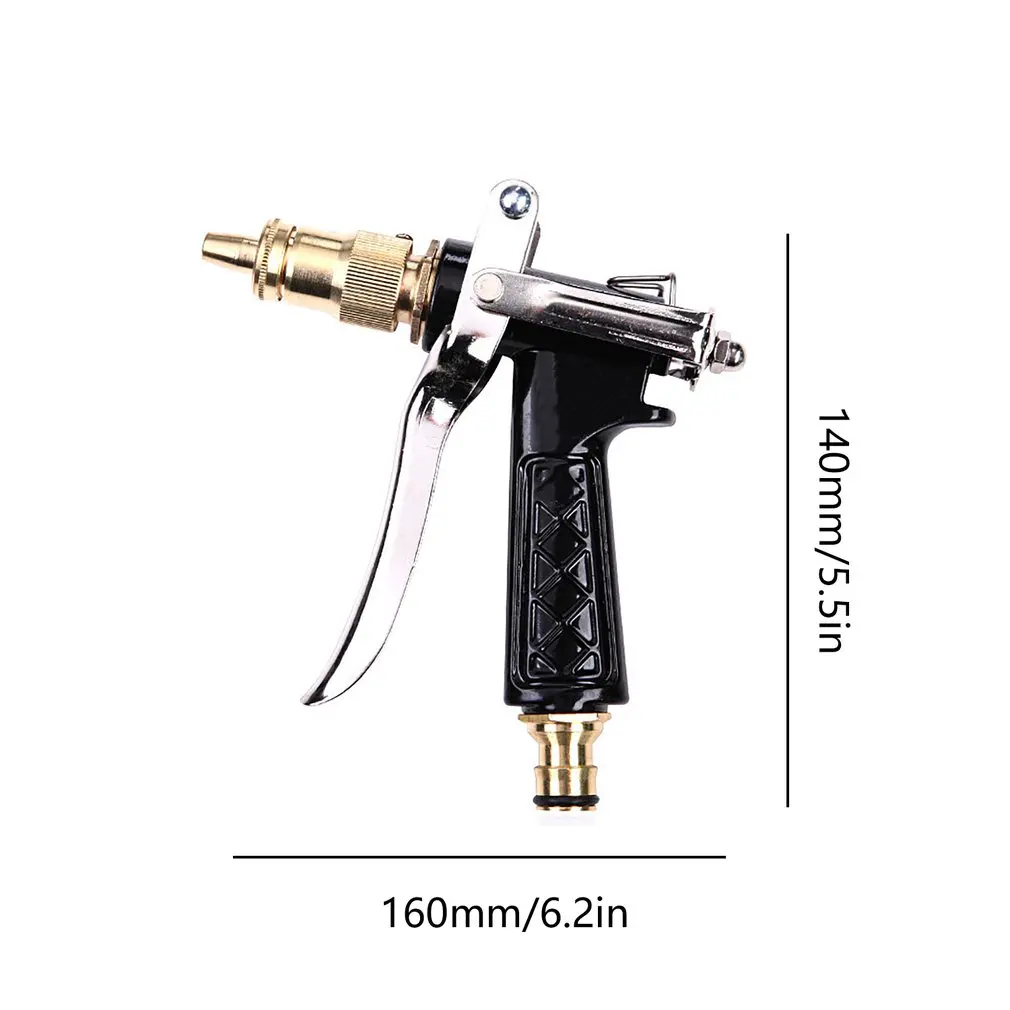 

Practical Garden High Pressure Metal Hose Nozzle Car Wash Water Sprayer Adjustable Copper Hose Sprayer