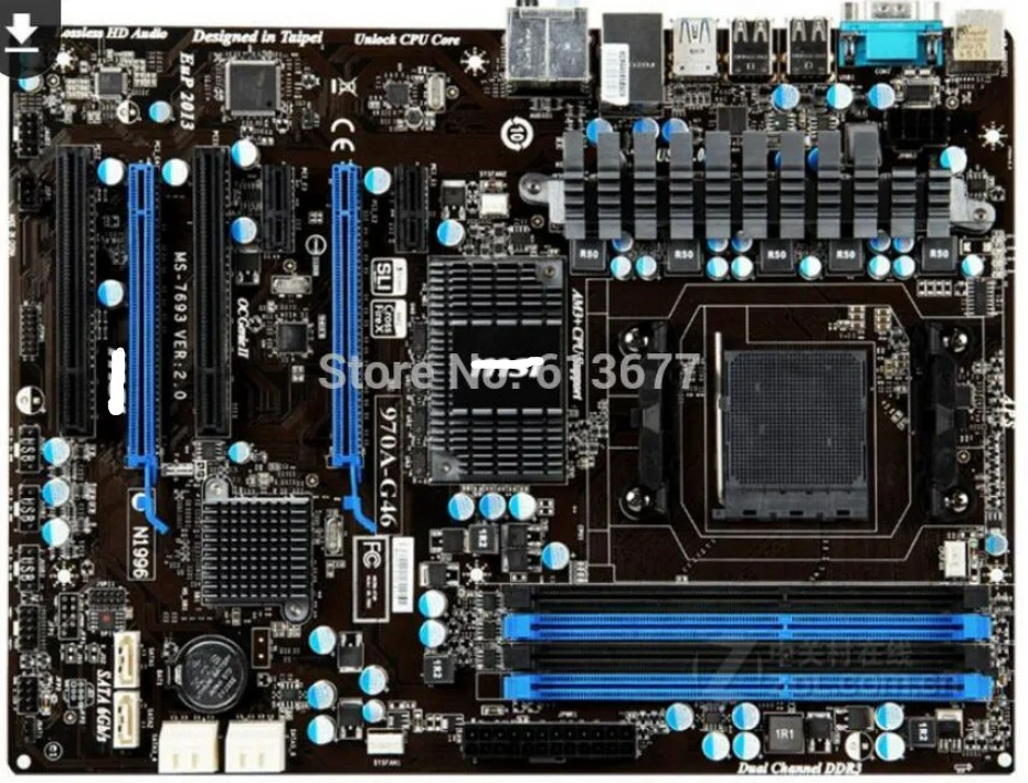 

970A-G46 original motherboard DDR3 Socket AM3/AM3+ USB3. 970 Desktop motherboard ON SALES