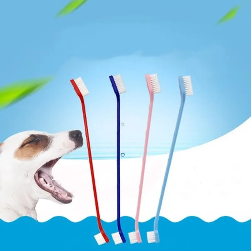 

4 Colors Dog Toothbrush Cat Pet Dental Grooming Washing Tooth Brush Pet Tooth Cleaning Tools Dog Toothbrush Stick Pet Supplies