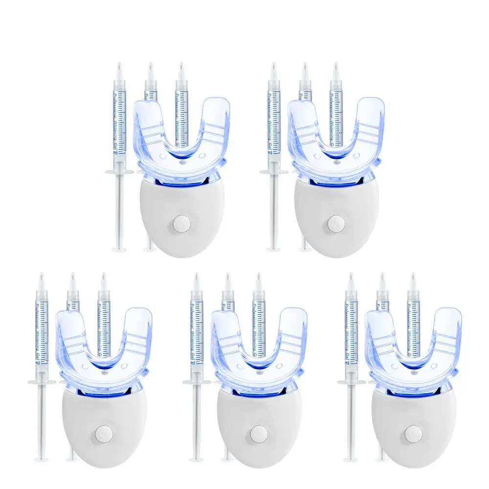 5 компл./Лот набор для отбеливания зубов 35% пероксид отбеливание светодиодный