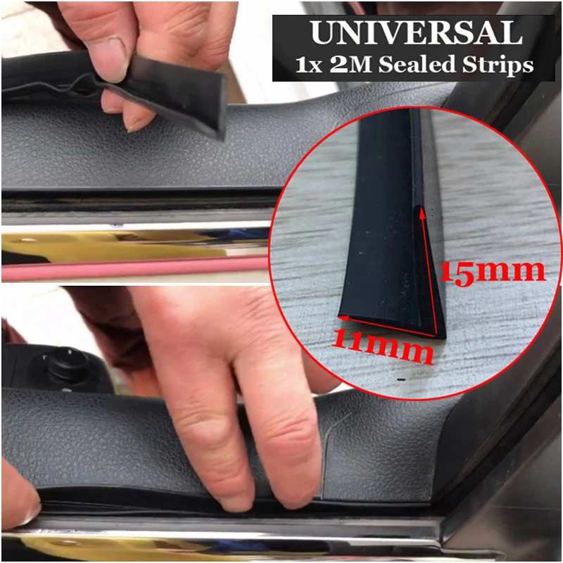 

Car Door Sealed Strip Noise Weatherstrip 2M Sale Access Useful Durable