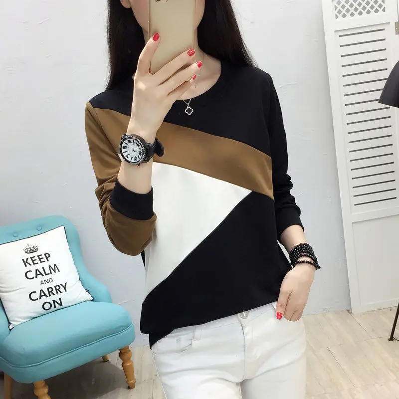 Женские футболки женская футболка с длинным рукавом осень и зима свободные