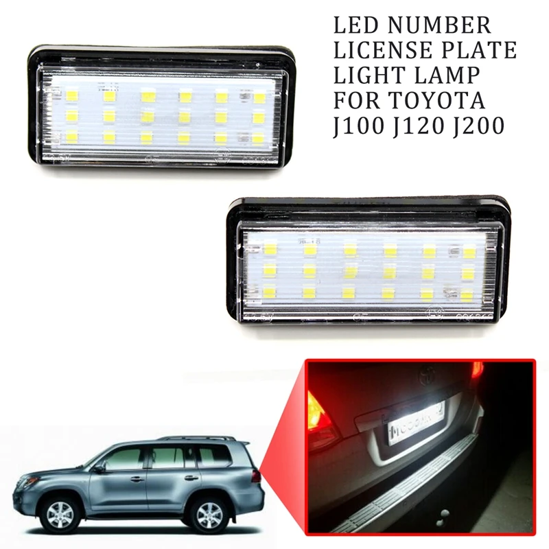

pcmos Led Number License Plate Light Lamp Fit For Toyota J100 J120 J200 Land Cruiser Prado Car Light Decorative Lamp 12V 2019