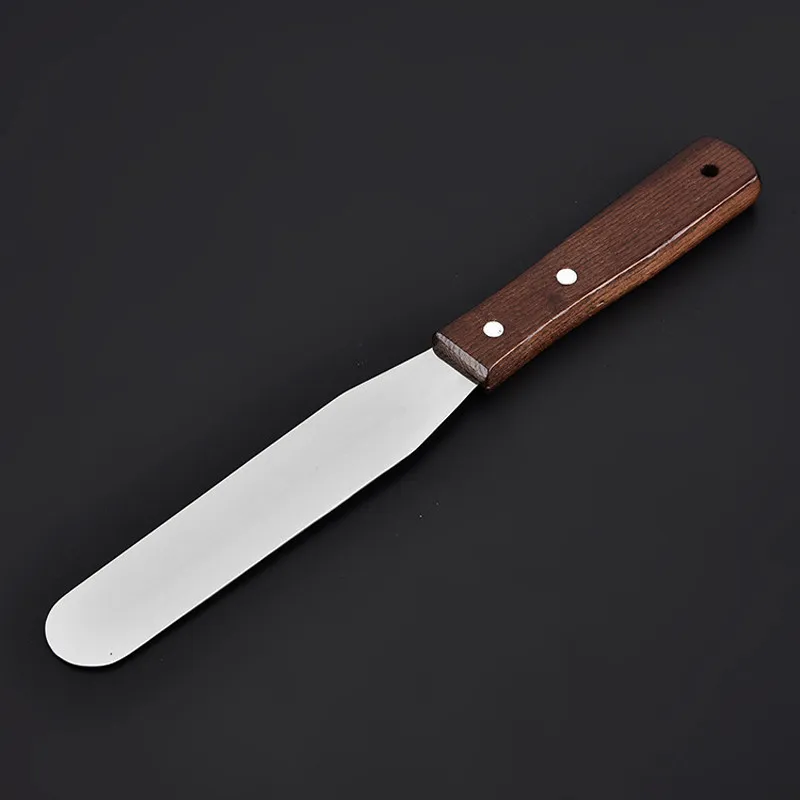 

Tofok Stainless Steel Cake Scraper Pastry Cutter Kitchen Baking Tool Portable Butter Cream Spatula Icing Frosting Spreader Knife