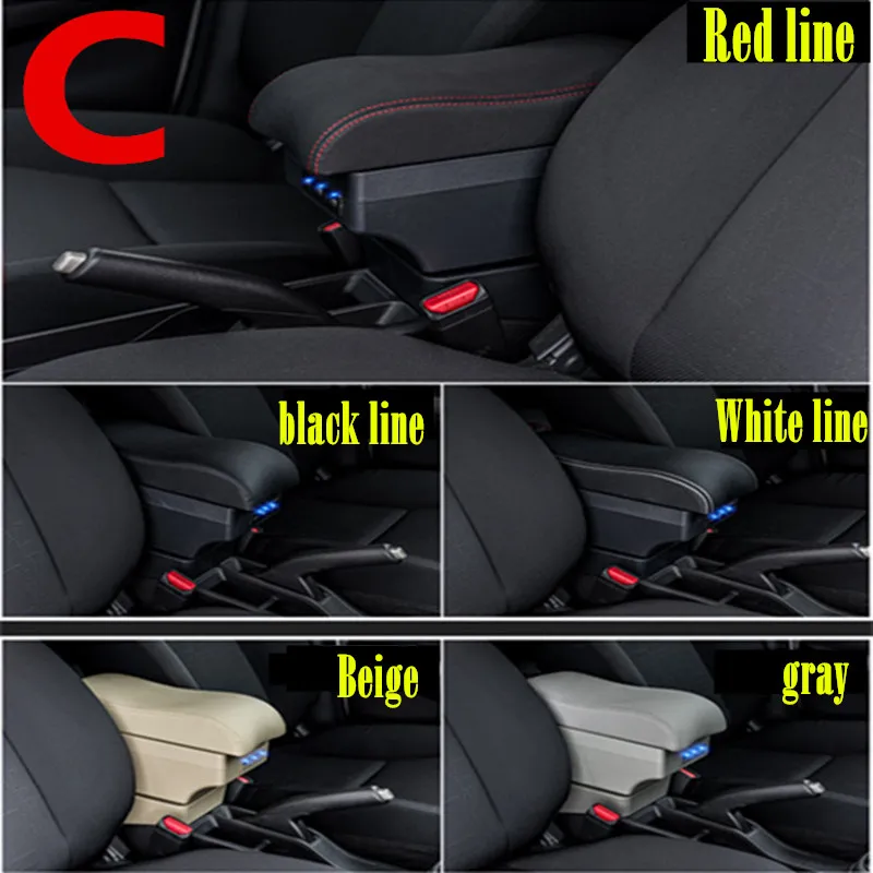 Подлокотник для Honda центральный двухслойный подлокотник из искусственной кожи с