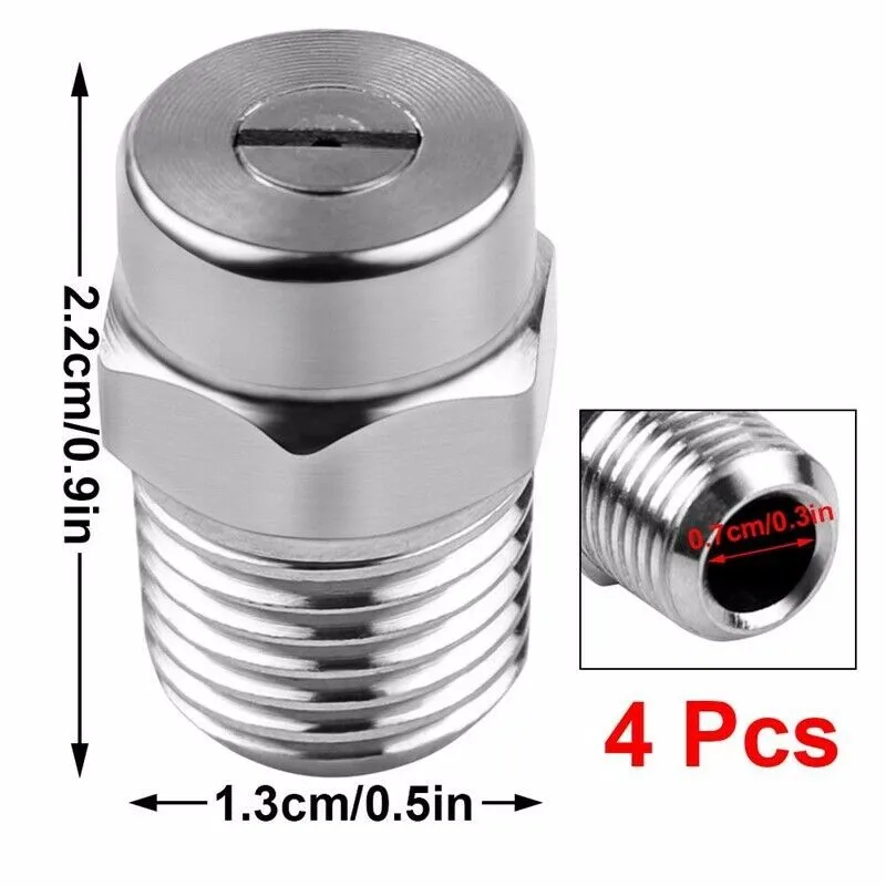 

4 Pcs Pressure Washer Surface Cleaner Nozzle Replacement Thread Type Spray