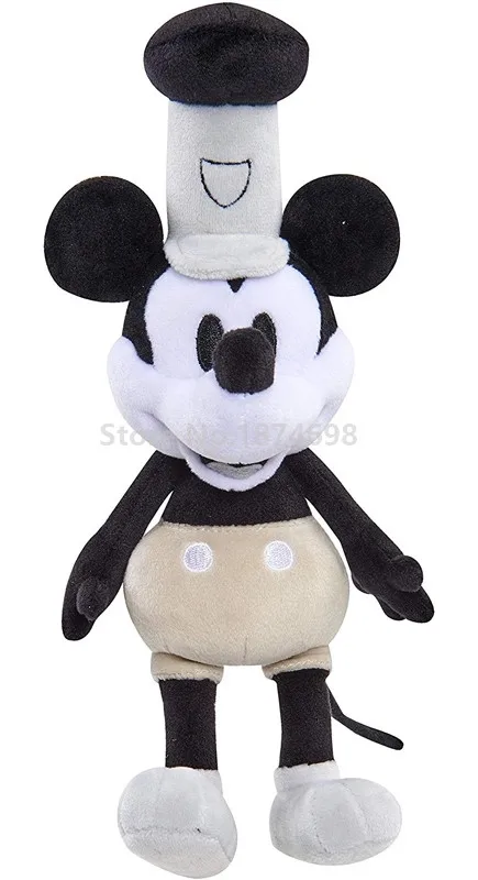Новый классический черный и белый Пароход Вилли Микки большая плюшевая игрушка