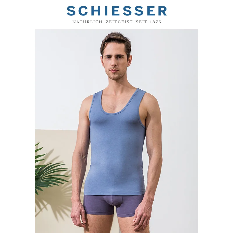 

SCHIESSER Для Мужчин's 145th юбилей переработанного волокна из дышащего материала в обтяжку, Спортивная майка для детей E5/17171V