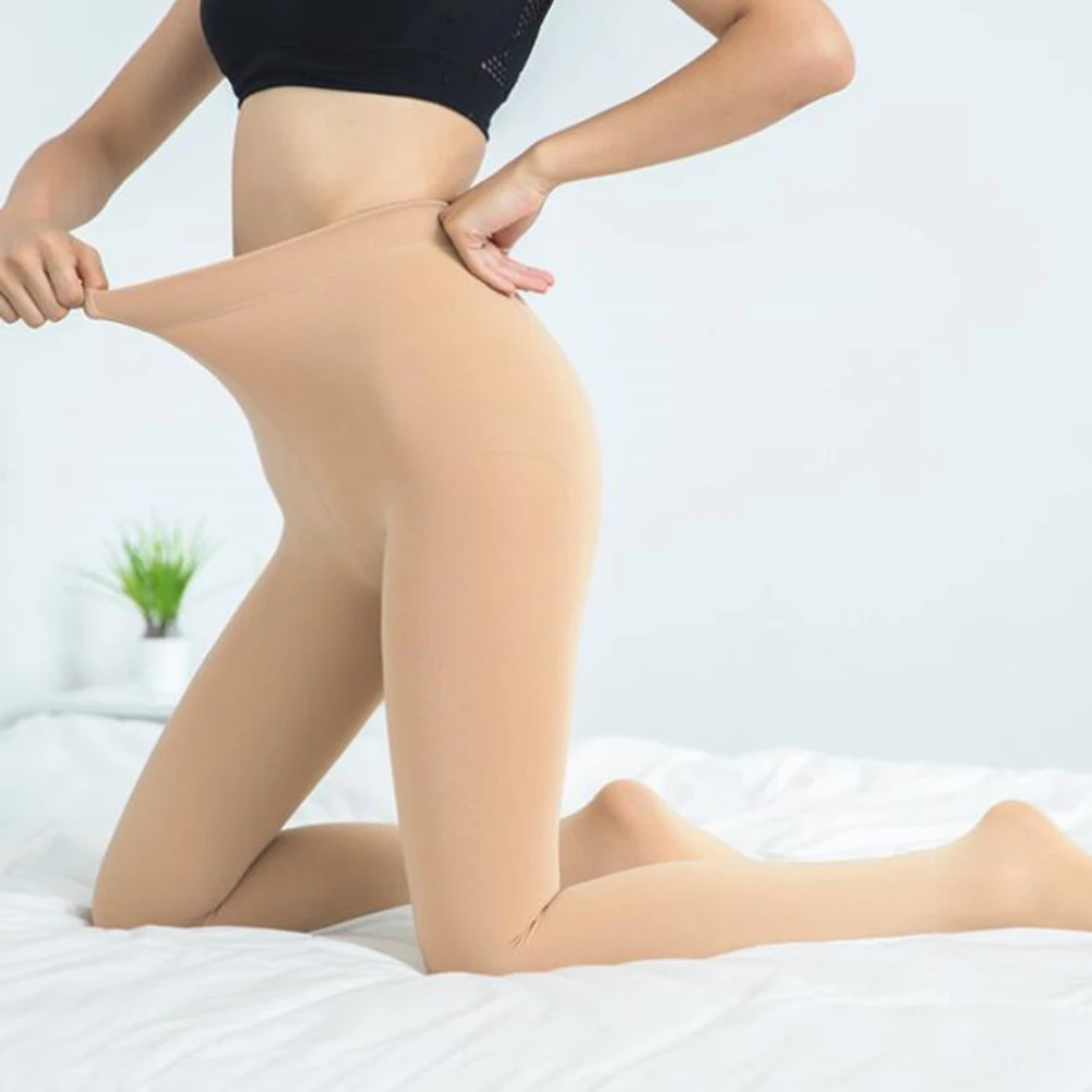 2019 осень зима женские толстые теплые леггинсы яркие цвета матовый уголь Стрейч