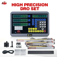 hxx complete set multilingual 3 axis lcd dro digital readout 3 pieces high precision 50 1000mm 5um linear glass scale encoder