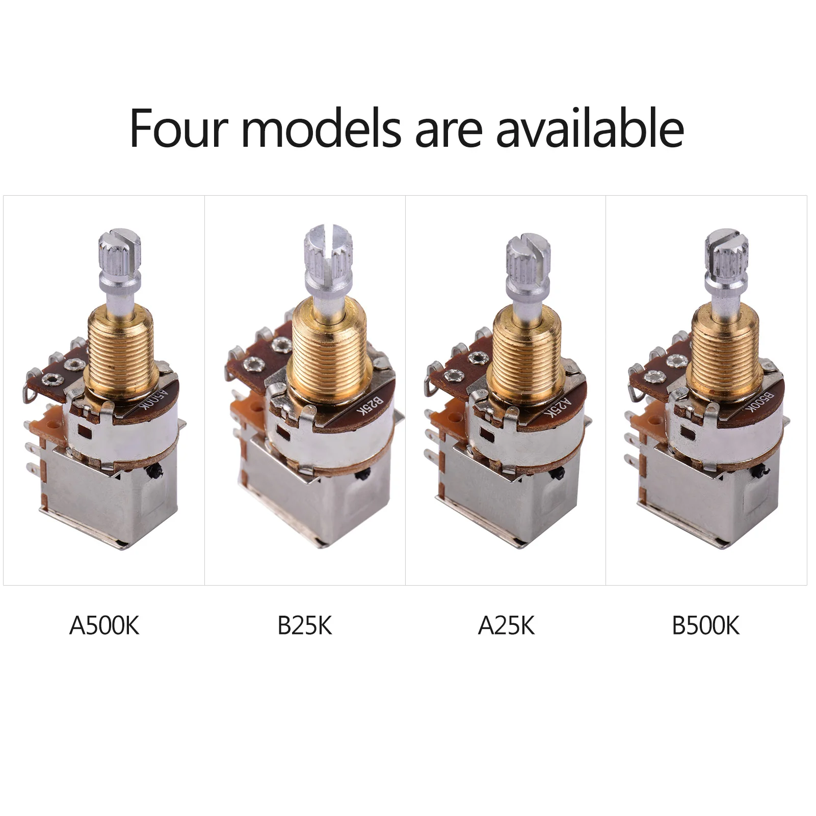 

Басовые потенциометры для электрогитары, горшки с раздельным валом, нажимная кнопка, запчасти для переключатель для гитары, 2 шт.