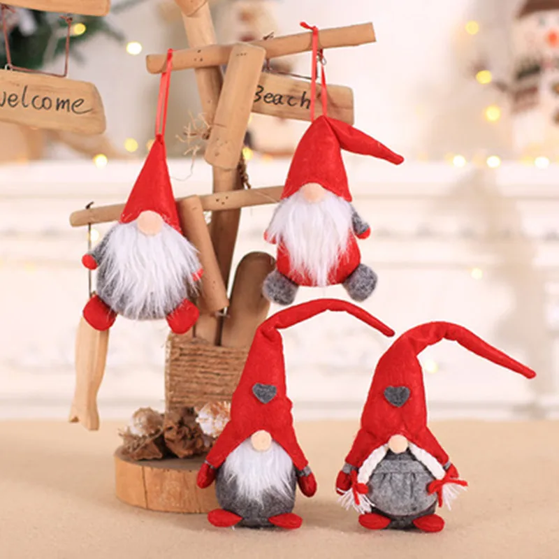 

Christmas Decoration Faceless Forest Old Man Elves Wooden Desktop Ornaments Navidad Christmas Gifts 2021 New Year Decoration