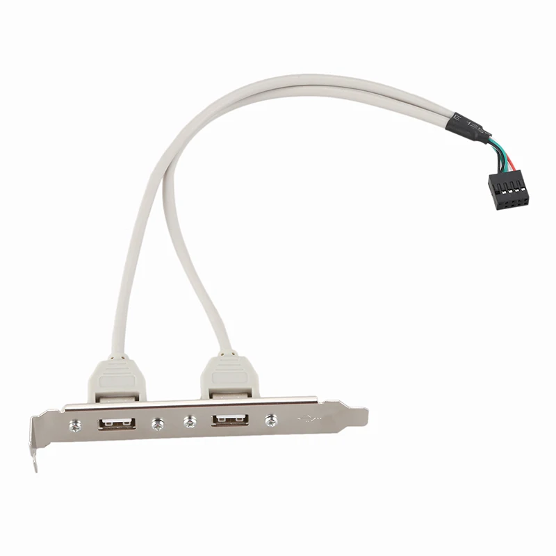 Расширение 2 порта концентратор USB 0 до 9 Pin Заголовок материнская плата панель