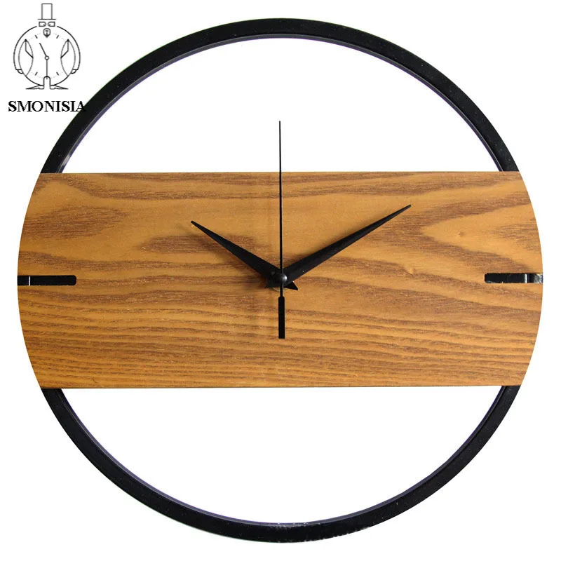 

Винтажные деревянные настенные часы современный дизайн для спальни 3D наклейки настенные часы домашний декор односторонние бесшумные 30 см