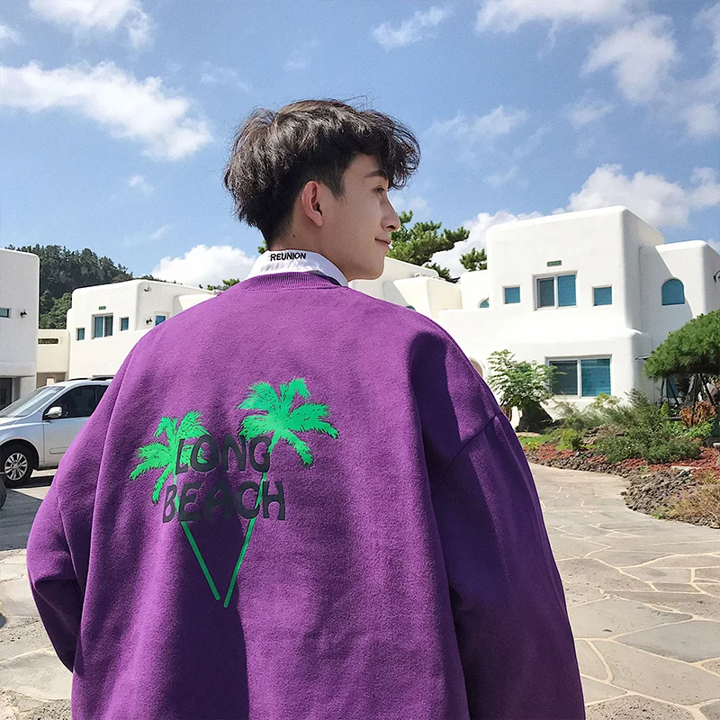 VODOF пляжные толстовки с принтом для мужчин Повседневный хлопковый капюшоном