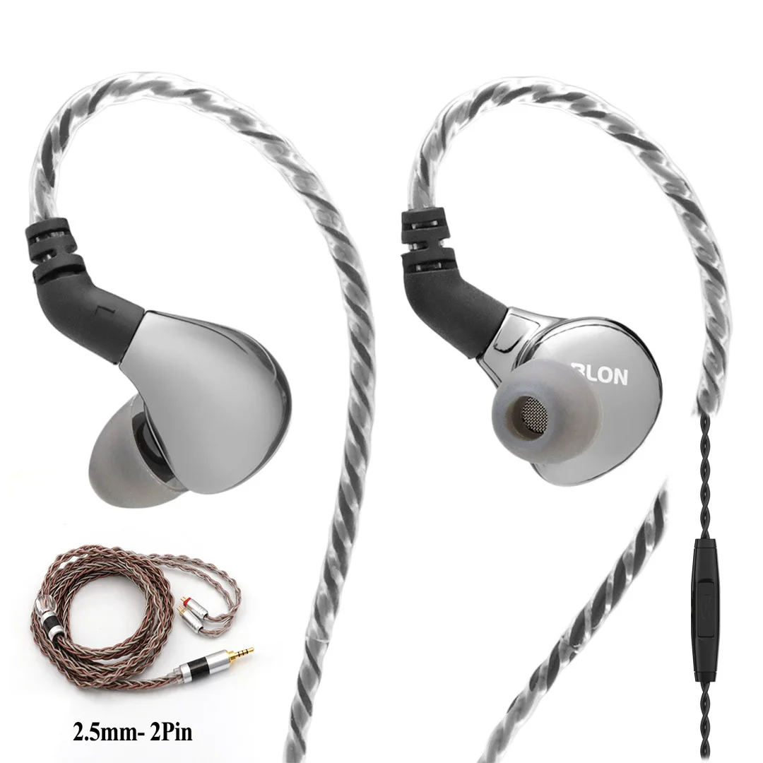 D with C8 2.5mm BLON BL-03 BL03 10 мм углеродные нанотрубки диафрагмы Динамический HIFI наушники опционально Tripowin C8 0,78 2Pin съемный кабель - Цвет: D with C8 2.5mm