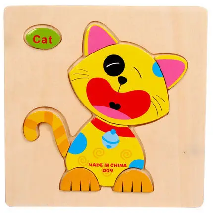 Деревянные игрушки для детей Пазлы детские игры обучающая игрушка 3d головоломка