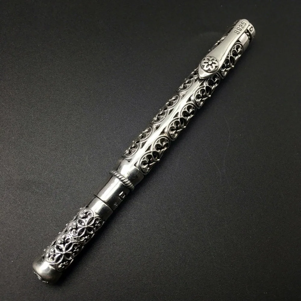 BOCAI S925silver Шариковая ручка для мужчин и женщин в винтажном стиле Элегантный S925