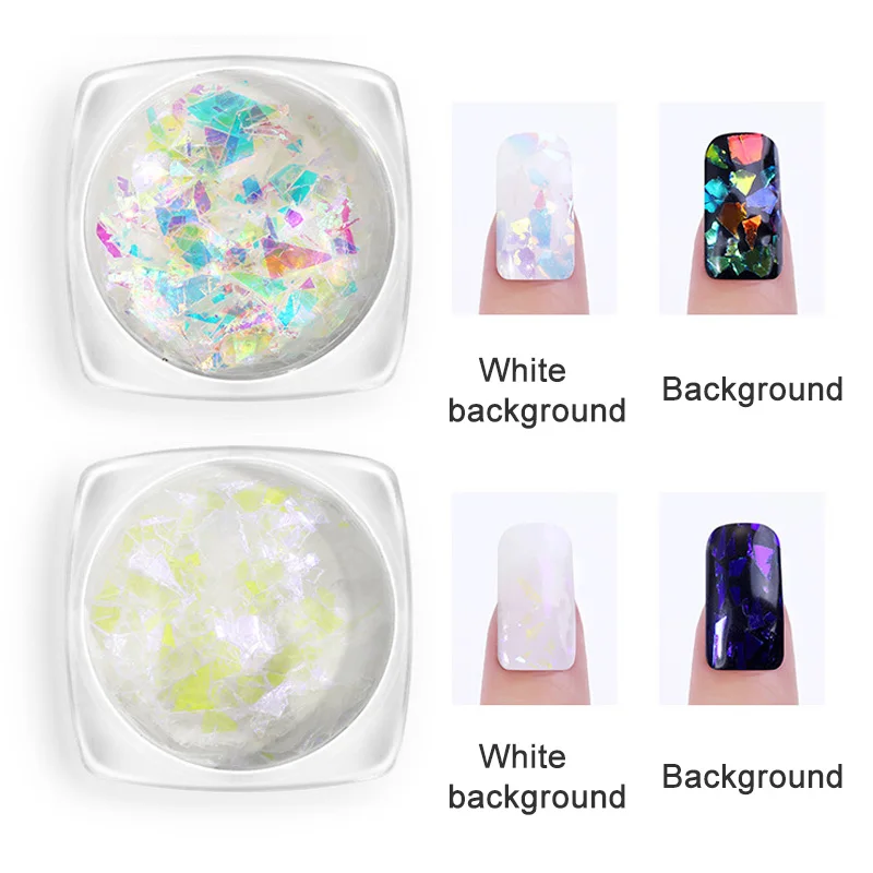 Хит продаж 6 коробок сделай сам украшение блестка для дизайна ногтей фольга