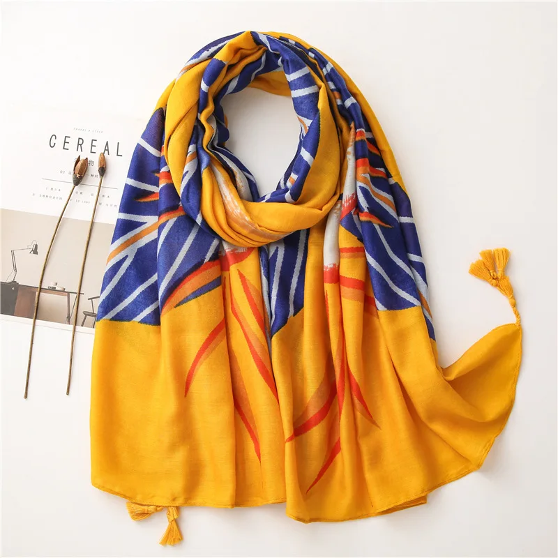 

2022 Nieuwe Dames Luxe Lente Sjaal Retro Bohemian Cashew Print Schoonheid Zonnebrandcrme Pashmina Buffada Dames Sjaal foulard