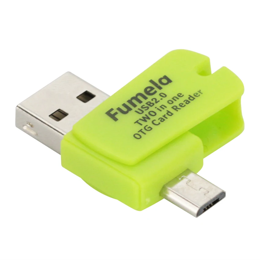 2-в-1 Micro USB 2 0 OTG адаптер + SD TF кардридер для Android телефонов внешний портативный