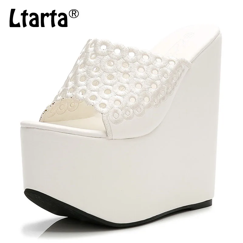 Шлепанцы COWCOM на очень высоком каблуке водонепроницаемые пикантные сандалии