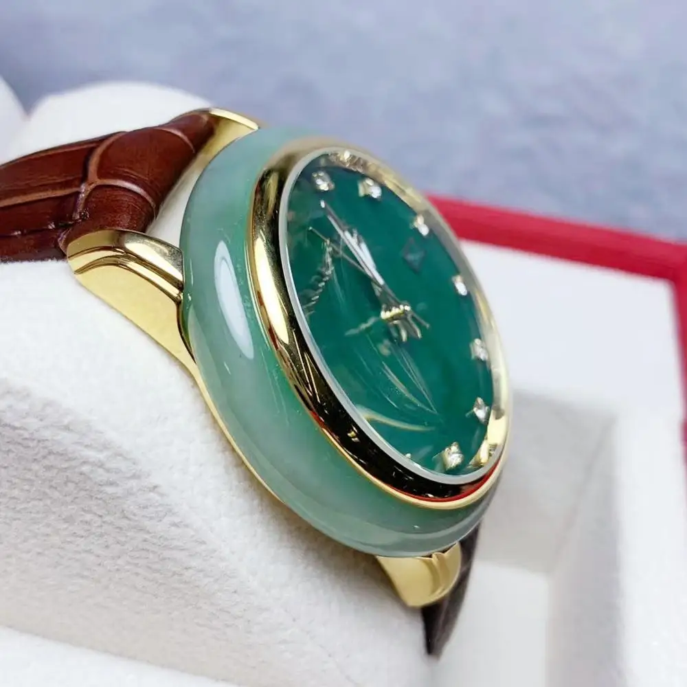 

REAL NATURAL JADE WATCH QUARTZ NEW FASHION BRAND WOMEN WATCHES CREATIVE UNIQUE GIFT COUPLE WATCHES TOP BUSINESS MEN WATCHES