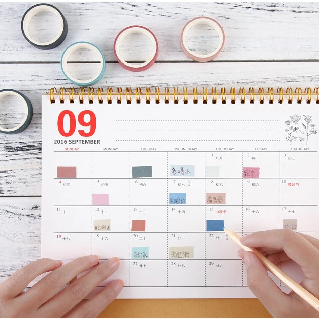 Набор японских декоративных лент Washi 5 шт. простой бумажный скотч легко