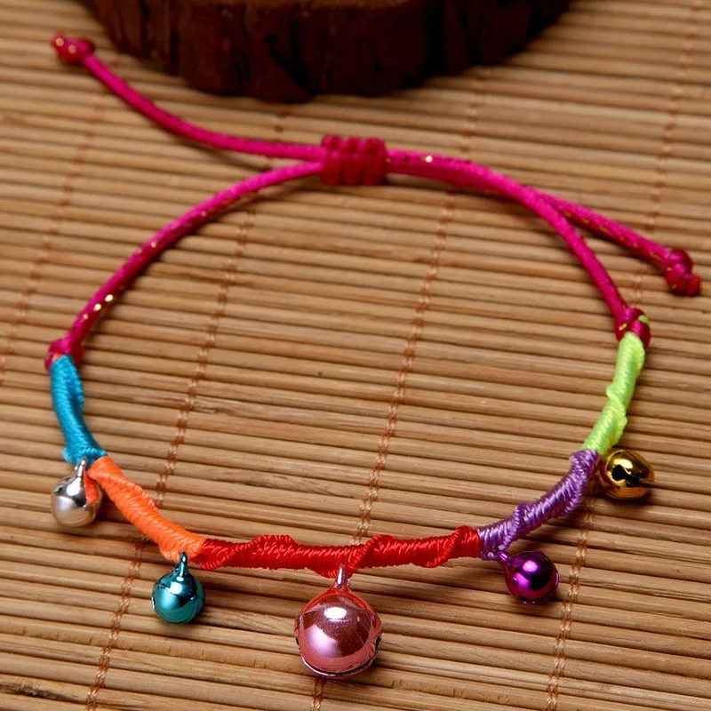 

Children's colorful rope bell bracelet chain mother and baby shop hot hand-woven bell bracelet