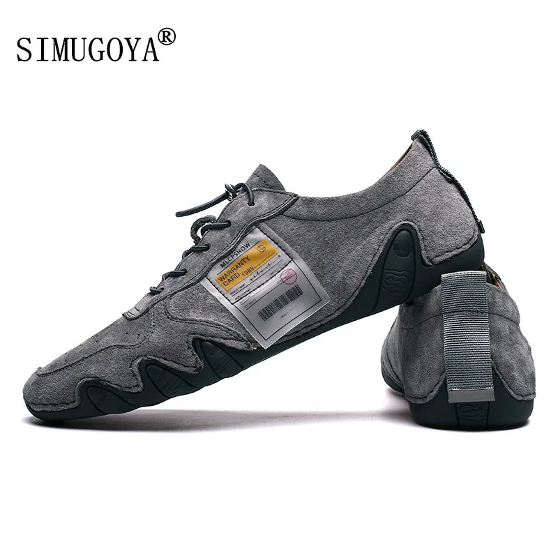 SIMUGOYA/Новинка кожаная мужская повседневная обувь удобная мягкая высокого