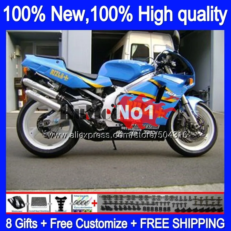 

Body For SUZUKI SAPC VJ21 RGV250 RGVT250 VJ 21 40MC.79 RIZLA blue RGV-250 VJ22 RGV 250 1988 1989 1990 1991 88 89 90 91 Fairing