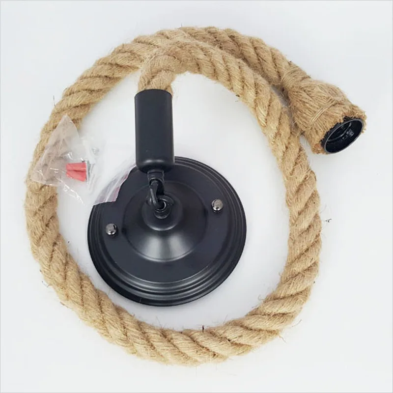 Креативная подвеска с пеньковой веревкой светильник s винтажный Лофт творческая