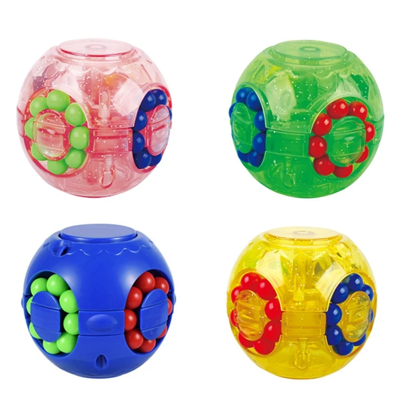 

77HD 1PC Gyroscope Puzzle for Baby Learning Crawling & Exploring Toys Brain Game Interactive Crawling Anti-Stress Cube Toys