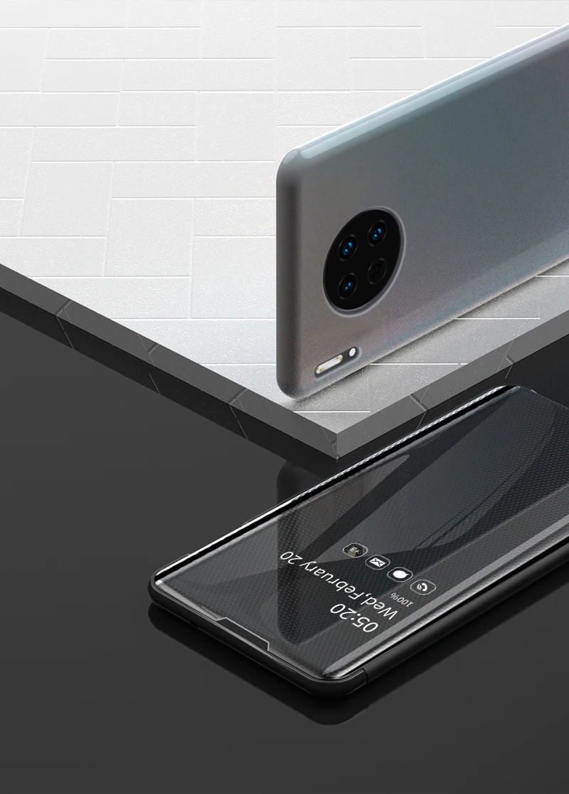 Зеркальный умный флип-чехол для huawei Mate30 20 P30 P20 Pro Lite Honor 9 20i 10i P Smart Plus 2019