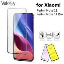 100PCS 2.5D Full Cover Screen Protector for Xiaomi Redmi Note 11 10S 9S 9T 7 8 Pro Poco X3 NFC Tempered Glass Protective Film