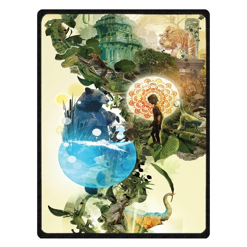 Одеяло с рисунком книги джунглей индивидуальное одеяло Манта Коралловое