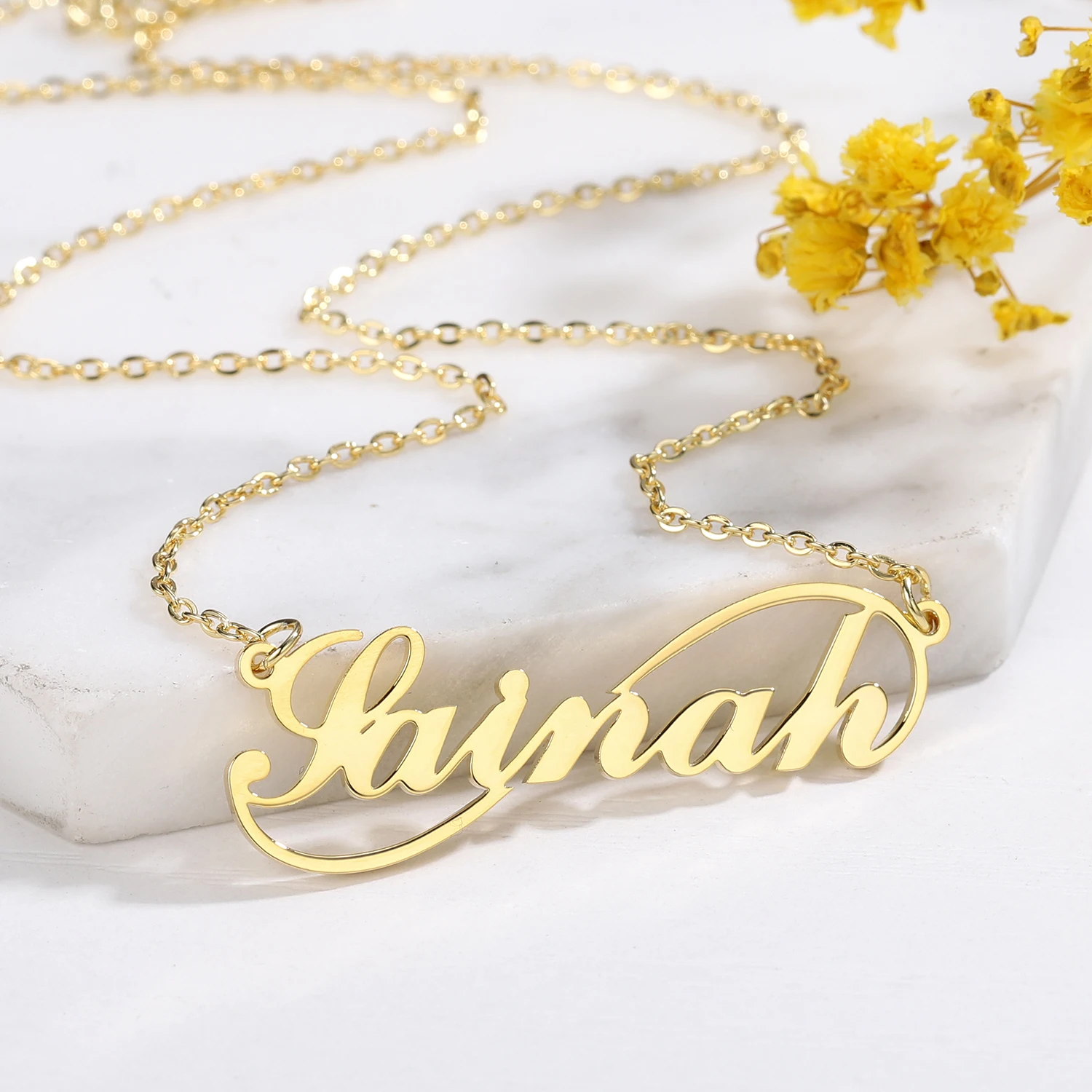 

Infinity Name Necklace Customized 18K GoldPlated Nameplate Infinity Necklace Stainless Steel Jewelry Bridesmaid Gifts For Women