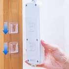 Настенные крючки, прозрачные настенные крючки, двухсторонний клей для кухни, ванной комнаты, многофункциональные фиксаторы розеток, прочные крючки