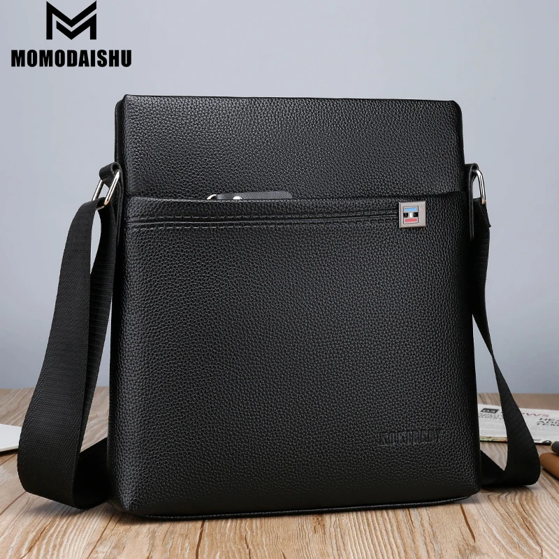 

Fashion Men's Handbag Male Casual Crossbody Luxury Man Shoulder Bag Handbag Casual Solid Color Shoulder Bag For Men PU Leather