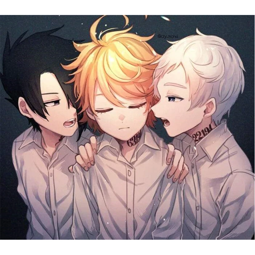 Алмазная 5D картина сделай сам с мотивом аниме обещание Нетландии Набор для