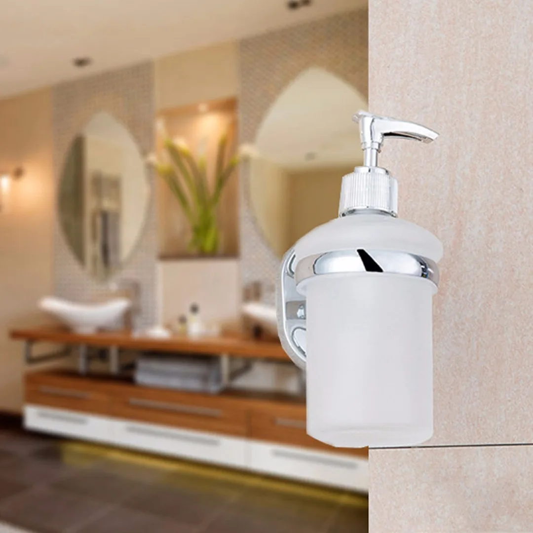 Настенный диспенсер для мыла Новый хром 150 мл настенный из матового стекла