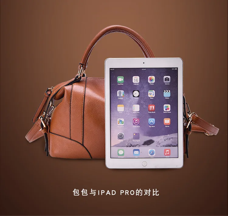 

2021 new simple handbag diagonal bag all-match large-capacity leather shoulder bag cowhide commuter ladies diagonal bag