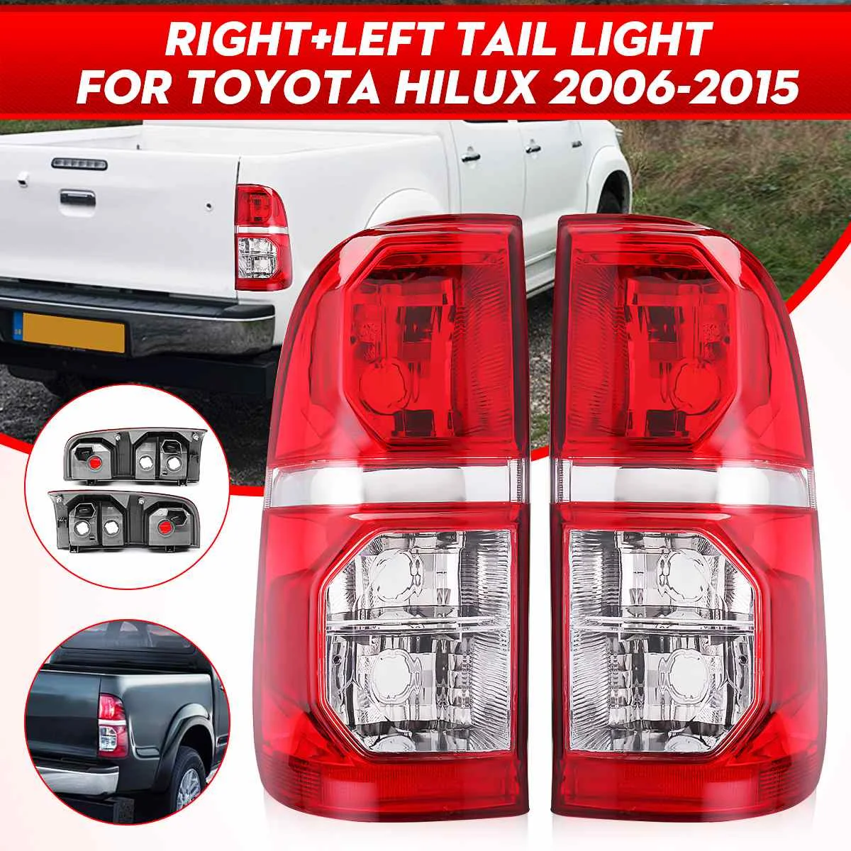 Pair Car Rear Tail Light Brake Lamp Taillight Signal For Toyota Hilux 2005 2006 2007 2008 2009 2010 2011 2012 2013 2014 2015