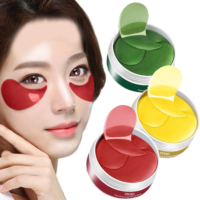 

60PCS Collagen Eye Patches Eye Bags Removal Wrinkles Circles Seaweed Hyaluronic Acid Eyes Sleep Mask Face Patch Skin Care