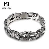 14mm cool boxing bracelet mens stainless steel wristband silver color casting jewelry
