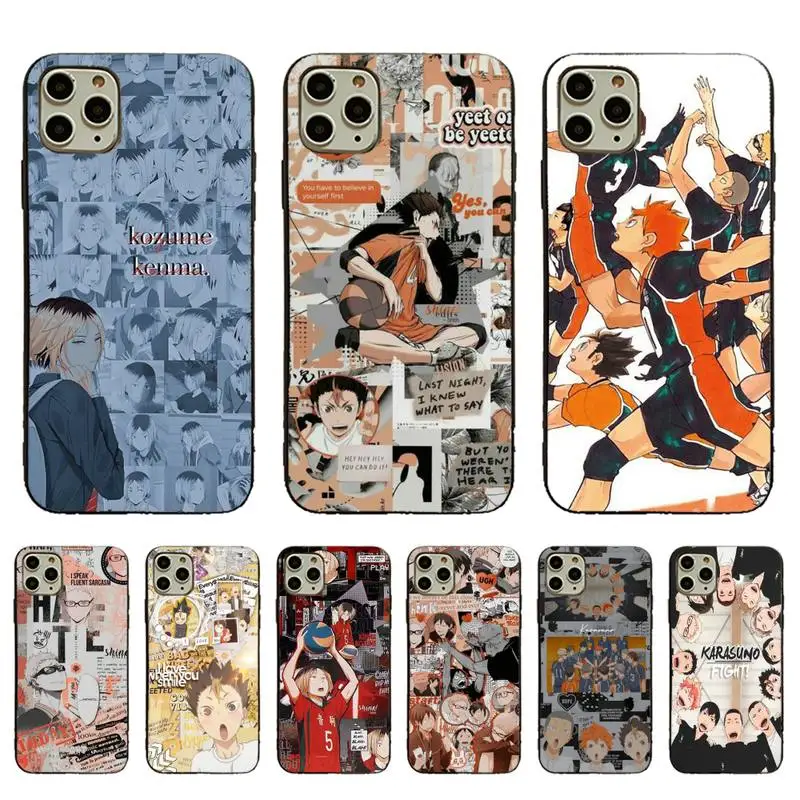 

Volleyball Anime Haikyuu Luxury Soft Phone Case for iphone 13 11pro 12pro MAX 8 7 6 6S Plus X XS MAX 5 5S SE XR Fundas Capa